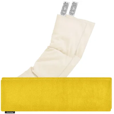 Pack of 2 (47cm x 12cm) - Yellow Fleece Fabric with Removable Cover (Personalised with Text)