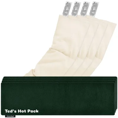 Pack of 4 (47cm x 12cm) - Dark Green Fleece Fabric Scented (Organic Lavender Buds) with Removable Cover