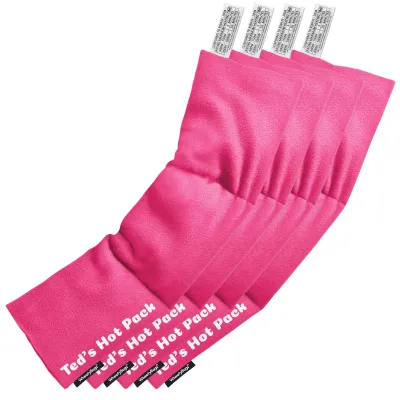 Pack of 4 (47cm x 12cm) - Hot Pink (Fuchsia) Fleece Fabric Scented (Organic Lavender Buds)