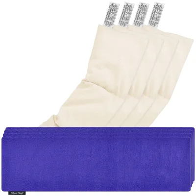 Pack of 4 (47cm x 12cm) - Royal Blue Fleece Fabric Scented (Organic Lavender Buds) with Removable Cover (Personalised with Text)