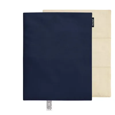 40cm x 30cm (3 Compartments) - Navy Blue Cotton Fabric with Removable Cover (Personalised with Text)