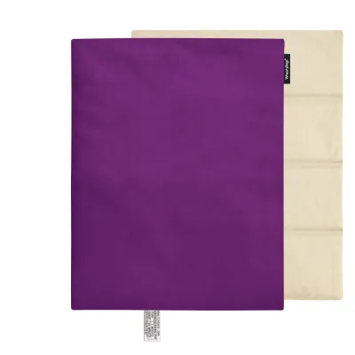 Approx. 40cm x 30cm (6 Compartments) - Purple Cotton Fabric with Removable Cover (Personalised with Text)