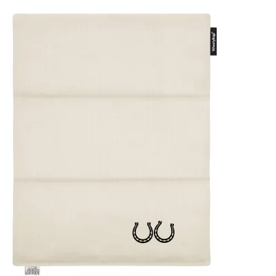 (Wheat Filling) 40cm x 30cm (3 Compartments) (Horse Shoe Print) - Natural Organic Cotton (Unscented) (Personalised with Text)