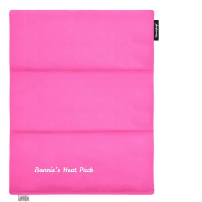 (Wheat Filling) 40cm x 30cm (3 Compartments) with No Icon - Hot Pink Cotton Fabric (Unscented)