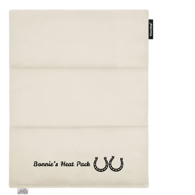 (Wheat Filling) 40cm x 30cm (3 Compartments) (Horse Shoe Print) - Natural Organic Cotton (Unscented)