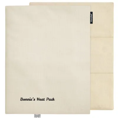 (Wheat Filling) 40cm x 30cm (3 Compartments) with No Icon - Natural Organic Cotton (Unscented) with Removable Cover