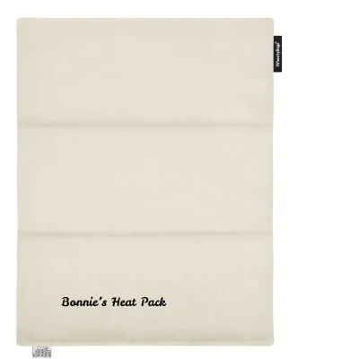 (Wheat Filling) 40cm x 30cm (3 Compartments) with No Icon - Natural Organic Cotton (Unscented)