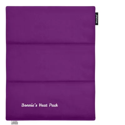 (Wheat Filling) 40cm x 30cm (3 Compartments) with No Icon - Purple Cotton Fabric (Unscented)