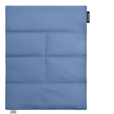 (Wheat Filling) Approx. 40cm x 30cm (6 Compartments) with No Icon - Gothic Blue Luxury Cotton Fabric (Unscented) (Personalised with Text)