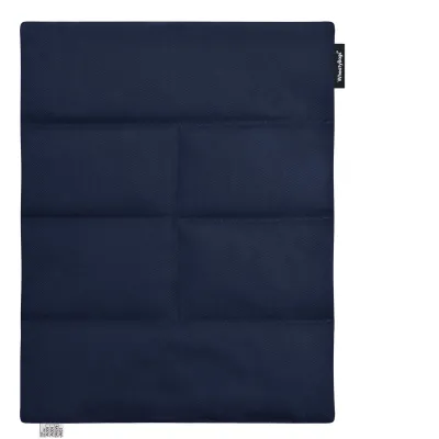 (Wheat Filling) Approx. 40cm x 30cm (6 Compartments) with No Icon - Navy Blue Cotton Fabric (Unscented) (Personalised with Text)