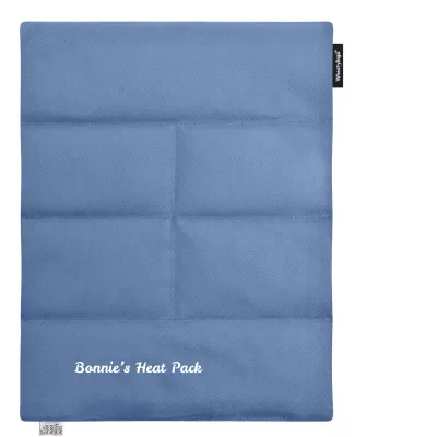 (Wheat Filling) Approx. 40cm x 30cm (6 Compartments) with No Icon - Gothic Blue Luxury Cotton Fabric (Unscented)