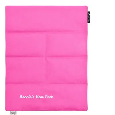 (Wheat Filling) Approx. 40cm x 30cm (6 Compartments) with No Icon - Hot Pink Cotton Fabric (Unscented)