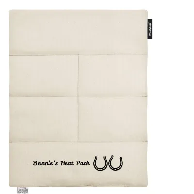 (Wheat Filling) Approx. 40cm x 30cm (6 Compartments) (Horse Shoe Print) - Natural Organic Cotton (Unscented)