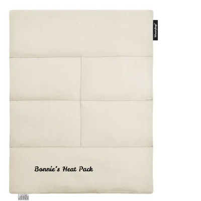 (Wheat Filling) Approx. 40cm x 30cm (6 Compartments) with No Icon - Natural Organic Cotton (Unscented)