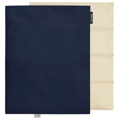 (Wheat Filling) Approx. 40cm x 30cm (6 Compartments) with No Icon - Navy Blue Cotton Fabric (Unscented) with Removable Cover (Personalised with Text)