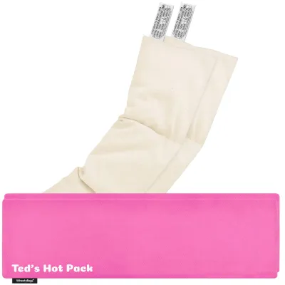 Pack of 2 (47cm x 12cm) - Hot Pink Cotton Fabric with Removable Cover (Personalised with Text)