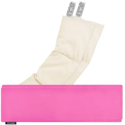 Pack of 2 (47cm x 12cm) - Hot Pink Cotton Fabric with Removable Cover