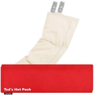 Pack of 2 (47cm x 12cm) - Red Cotton Fabric Scented (Organic Lavender Buds) with Removable Cover (Personalised with Text)