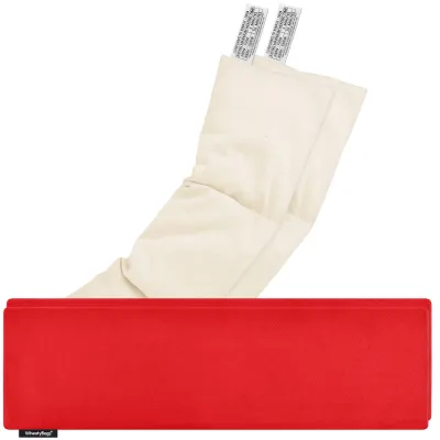 Pack of 2 (47cm x 12cm) - Red Cotton Fabric Scented (Organic Lavender Buds) with Removable Cover