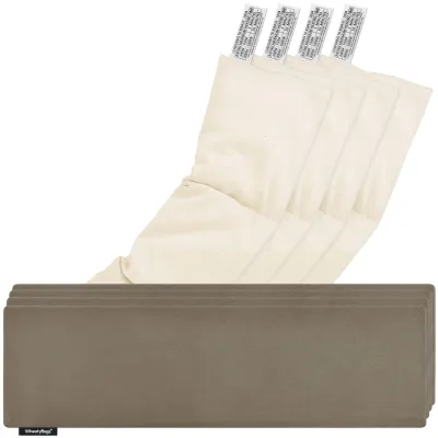 Pack of 4 (47cm x 12cm) - Chocolate Luxury Cotton Fabric with Removable Cover