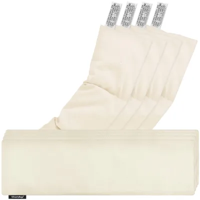 Pack of 4 (47cm x 12cm) - Natural Cotton Fabric with Removable Cover