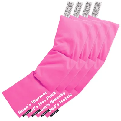 Pack of 4 (47cm x 12cm) - Hot Pink Cotton Fabric (Personalised with Text)