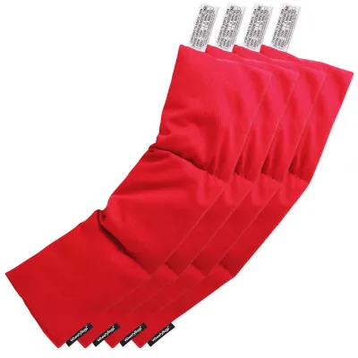 Pack of 4 (47cm x 12cm) - Red Cotton Fabric