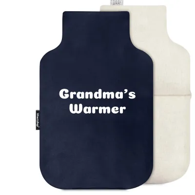 (35cm) - Navy Blue Cotton Fabric with Removable Cover (Personalised with Text)