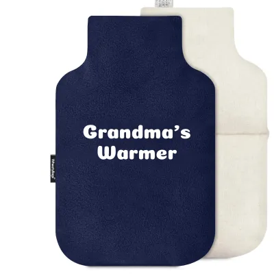 (27cm) - Navy Blue Fleece Fabric with Removable Cover (Personalised with Text)