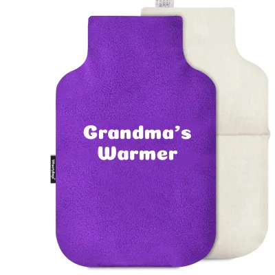 (27cm) - Purple Fleece Fabric with Removable Cover (Personalised with Text)