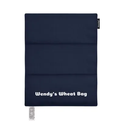 40cm x 30cm (3 Compartments) - Navy Blue Cotton Fabric (Personalised with Text)