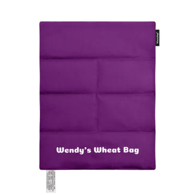 Approx. 40cm x 30cm (6 Compartments) - Purple Cotton Fabric (Personalised with Text)