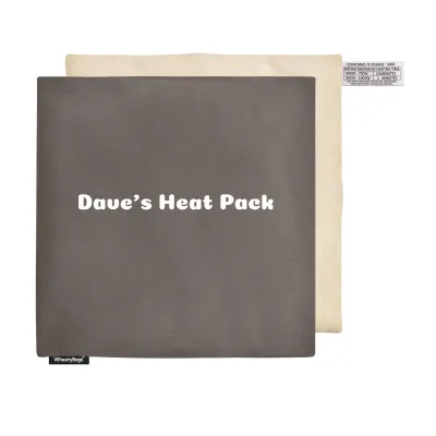 (24cm) - Chocolate Luxury Cotton Fabric with Removable Cover (Personalised with Text)