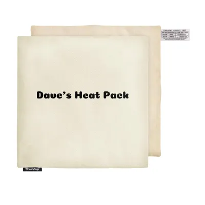 (24cm) - Natural Cotton Fabric with Removable Cover (Personalised with Text)