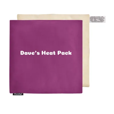 (24cm) - Purple Cotton Fabric with Removable Cover (Personalised with Text)