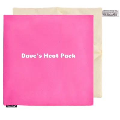 (34cm) - Hot Pink Cotton Fabric with Removable Cover (Personalised with Text)