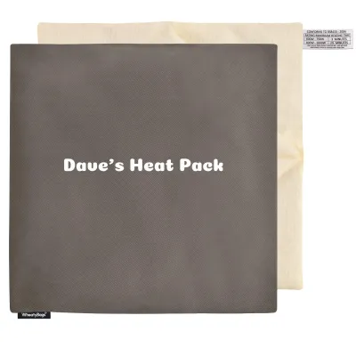 (34cm) - Chocolate Luxury Cotton Fabric with Removable Cover (Personalised with Text)