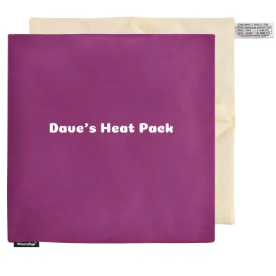 (34cm) - Purple Cotton Fabric with Removable Cover (Personalised with Text)