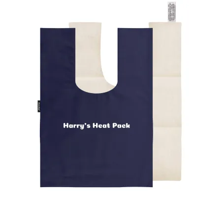 (48cm x 33cm) - Navy Blue Cotton Fabric with Removable Cover (Personalised with Text)