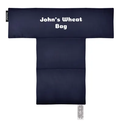 (43cm x 39cm with 3 Compartments) - Navy Blue Cotton Fabric (Personalised with Text)