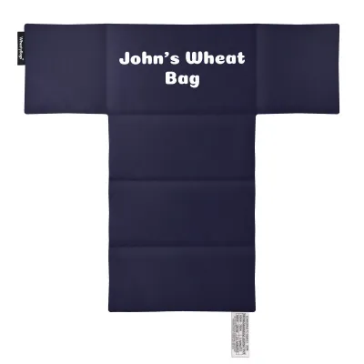 (43cm x 39cm with 6 Compartments) - Navy Blue Cotton Fabric (Personalised with Text)