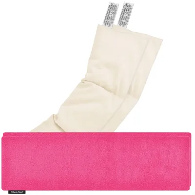 Pack of 2 (47cm x 12cm) - Hot Pink (Fuchsia) Fleece Fabric with Removable Cover