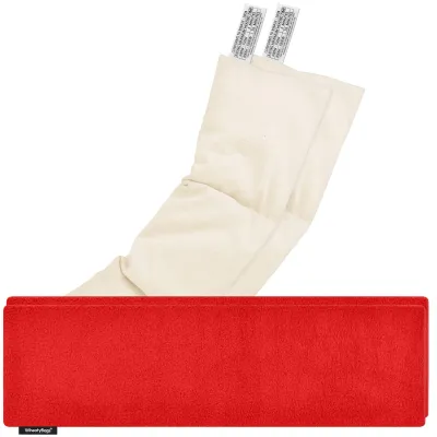 Pack of 2 (47cm x 12cm) - Red Fleece Fabric with Removable Cover