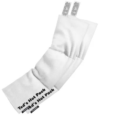 Pack of 2 (47cm x 12cm) - White Fleece Fabric (Personalised with Text)