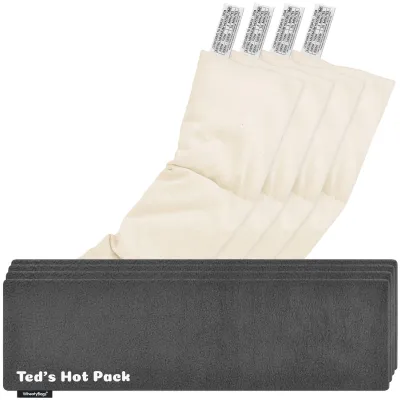 Pack of 4 (47cm x 12cm) - Grey Fleece Fabric with Removable Cover (Personalised with Text)