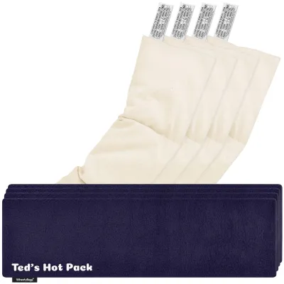 Pack of 4 (47cm x 12cm) - Navy Blue Fleece Fabric with Removable Cover (Personalised with Text)