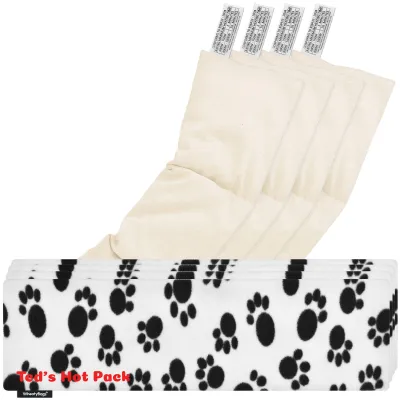 Pack of 4 (47cm x 12cm) - Paws Fleece Fabric with Removable Cover (Personalised with Text)