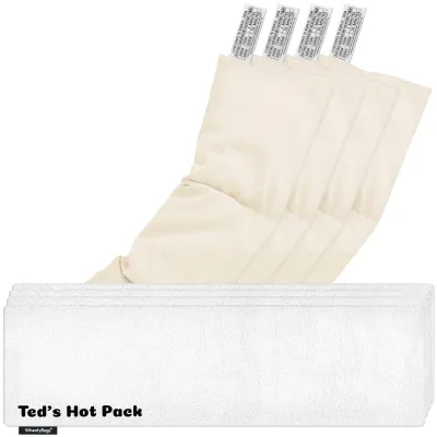 Pack of 4 (47cm x 12cm) - White Fleece Fabric with Removable Cover (Personalised with Text)