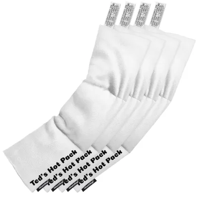 Pack of 4 (47cm x 12cm) - White Fleece Fabric (Personalised with Text)
