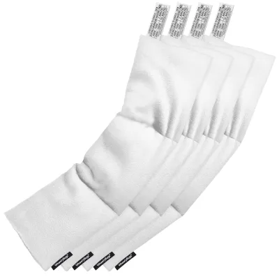 Pack of 4 (47cm x 12cm) - White Fleece Fabric